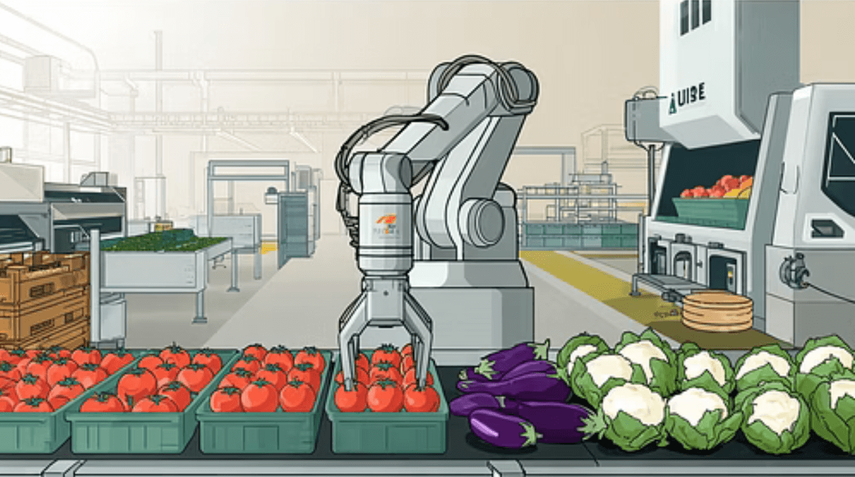 Vision-Based Vegetable Sorting using UR3e, RealSense D435i & YOLOv8